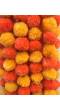 Amroha Craft  Yellow-Orange Artificial Marigold Garland Mala - Pack of 10